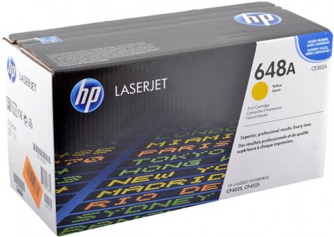 CE262A (648A) оригинальный картридж HP для принтера HP Color LaserJet CP4025/ CP4525 yellow, 11000 страниц CE262A (648A) оригинальный картридж HP для принтера HP Color LaserJet CP4025/ CP4525 yellow, 11000 страниц