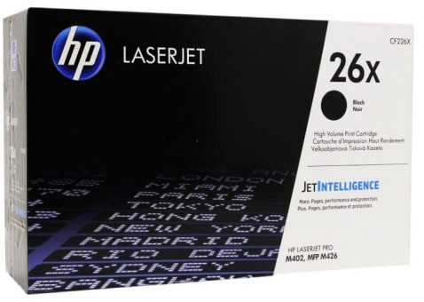 Картридж HP CF226X (26X) оригинальный для HP LaserJet Pro M402dn/ M402n/ M426dw/ M426sdn/ M426fdw, чёрный, увеличенный, 9000 страниц