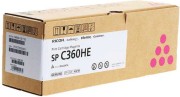 Картридж Ricoh SP C360HE (408186) Magenta оригинальный для Ricoh SP C360DNw/ C360SNw/ C360SFNw/ C361SFNw, пурпурный, увеличенный, 6000 страниц