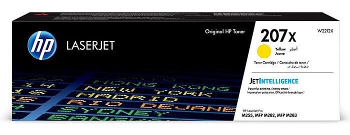 HP W2212X Оригинальный картридж лазерный 207X для HP M255/ MFP M282/ M283 желтый, 2450 страниц HP W2212X Оригинальный картридж лазерный 207X для HP M255/ MFP M282/ M283 желтый, 2450 страниц