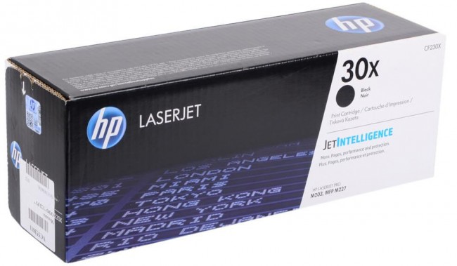 CF230X (30X) оригинальный картридж HP для принтера HP LJ Pro M203/ M227 black, 3500 страниц CF230X (30X) оригинальный картридж HP для принтера HP LJ Pro M203/ M227 black, 3500 страниц