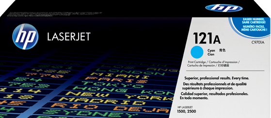 C9701A (121A) оригинальный картридж HP для принтера HP Color LaserJet 1500/ 2500 cyan, 4000 страниц