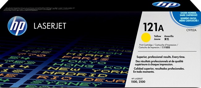 C9702A (121A) оригинальный картридж HP для принтера HP Color LaserJet 1500/ 2500 yellow, 4000 страниц