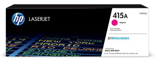 HP W2033A Оригинальный картридж 415A для HP LJ M454/ MFP M479 пурпурный, 2100 страниц HP W2033A Оригинальный картридж 415A для HP LJ M454/ MFP M479 пурпурный, 2100 страниц