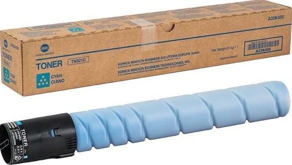 TN-321C/A33K450 Тонер-картридж для Bizhub C224/C284/C364 (синий) 25'000