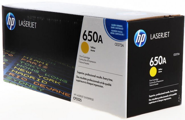 CE272A (650A) оригинальный картридж HP для принтера HP Color LaserJet Enterprise CP5525n/ CP5525dn/ CP5525xh yellow, 15000 страниц CE272A (650A) оригинальный картридж HP для принтера HP Color LaserJet Enterprise CP5525n/ CP5525dn/ CP5525xh yellow, 15000 страниц