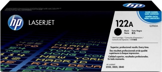 Q3960A (122A) оригинальный картридж HP для принтера HP Color LJ 2550L/ 2550LN/ 2550N/ 2800/ 2820/ 2840 black, 5000 страниц