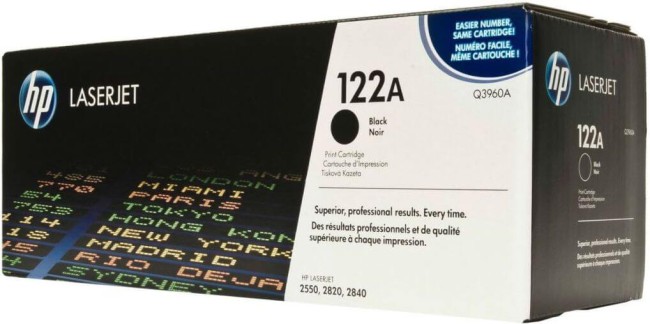 Q3960A (122A) оригинальный картридж HP для принтера HP Color LJ 2550L/ 2550LN/ 2550N/ 2800/ 2820/ 2840 black, 5000 страниц