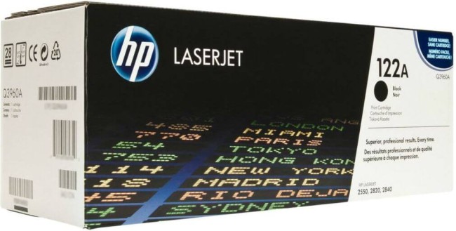 Q3960A (122A) оригинальный картридж HP для принтера HP Color LJ 2550L/ 2550LN/ 2550N/ 2800/ 2820/ 2840 black, 5000 страниц