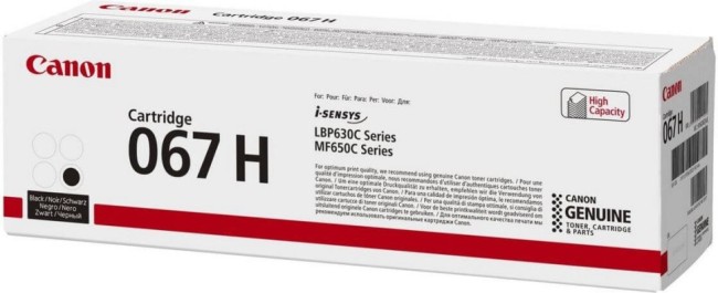 Картридж Canon 067HBk 5106C002 оригинальный для Canon i-SENSYS LBP631CW/ LBP633Cdw/ MF651Cw/ MF655Cdw/ MF657Cdw, чёрный, увеличенный, 3130 стр.