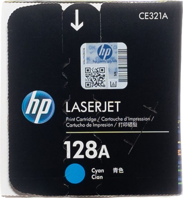 Картридж HP CE321A (128A) Cyan оригинальный для HP Color LaserJet Pro CP1525N/ CP1525NW/ CM1415, голубой, 1300 страниц
