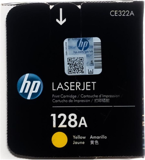 Картридж HP CE322A (128A) Yellow оригинальный для HP Color LaserJet Pro CP1525N/ CP1525NW/ CM1415, жёлтый, 1300 страниц