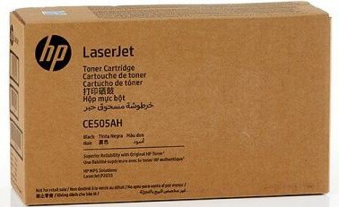 Картридж HP CE505AH (05A) Black оригинальный для HP LaserJet P2033/ P2034/ P2035/ P2036/ P2037/ P2053/ P2054/ P2055/ P2056/ P2057, чёрный, 2300 страниц,