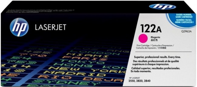 Q3963A (122A) оригинальный картридж HP для принтера HP Color LJ 2550L/ 2550LN/ 2550N/ 2800/ 2820/ 2840 magenta, 4000 страниц