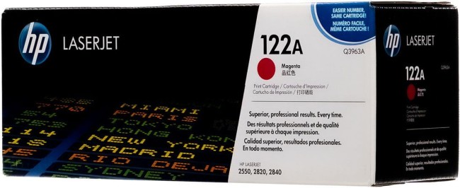 Q3963A (122A) оригинальный картридж HP для принтера HP Color LJ 2550L/ 2550LN/ 2550N/ 2800/ 2820/ 2840 magenta, 4000 страниц
