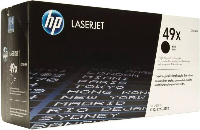Q5949X (49X) оригинальный картридж HP для принтера HP LaserJet 1320/ 1320n/ 1320nt/ 1320nw/ 3390/ 3392 black, 6000 страниц Q5949X (49X) оригинальный картридж HP для принтера HP LaserJet 1320/ 1320n/ 1320nt/ 1320nw/ 3390/ 3392 black, 6000 страниц