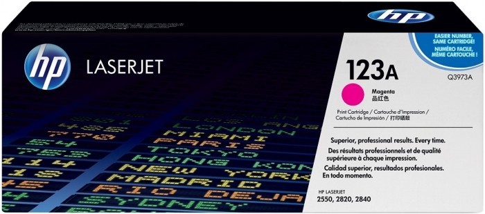 Q3973A (123A) оригинальный картридж HP для принтера HP Color LaserJet 2550/ 2820/ 2840 magenta, 2000 страниц