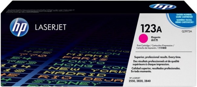 Q3973A (123A) оригинальный картридж HP для принтера HP Color LaserJet 2550/ 2820/ 2840 magenta, 2000 страниц Q3973A (123A) оригинальный картридж HP для принтера HP Color LaserJet 2550/ 2820/ 2840 magenta, 2000 страниц