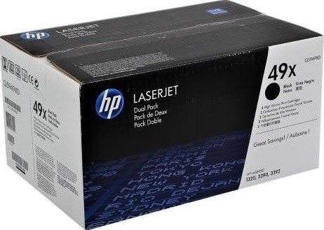 Q5949XD (49X) оригинальный картридж HP для принтера HP LaserJet 1320/ 1320n/ 1320nt/ 1320nw/ 3390/ 3392 black, двойная упаковка 2*6000 страниц Q5949XD (49X) оригинальный картридж HP для принтера HP LaserJet 1320/ 1320n/ 1320nt/ 1320nw/ 3390/ 3392 black, двойная упаковка 2*6000 страниц