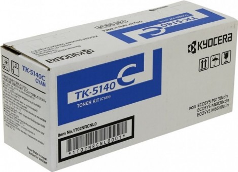 TK-5140C (1T02NRCNL0) оригинальный картридж Kyocera для принтера Kyocera P6130cdn/M6x30cdn cyan (5000 стр.)