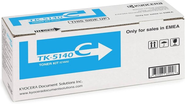 Картридж Kyocera TK-5140C (1T02NRCNL0) Cyan оригинальный для Kyocera Ecosys P6130cdn/ M6030cdn/ M6530cdn, голубой, 5000 страниц