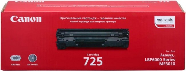 Картридж Canon 725 3484B005 для Canon i-SENSYS LBP-6000, LBP-6000B черный 1600 копий оригинальный
