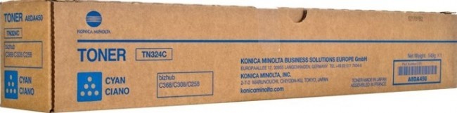 Konica minolta TN-324C Тонер, Cyan {bizhub C308/C368-серия}