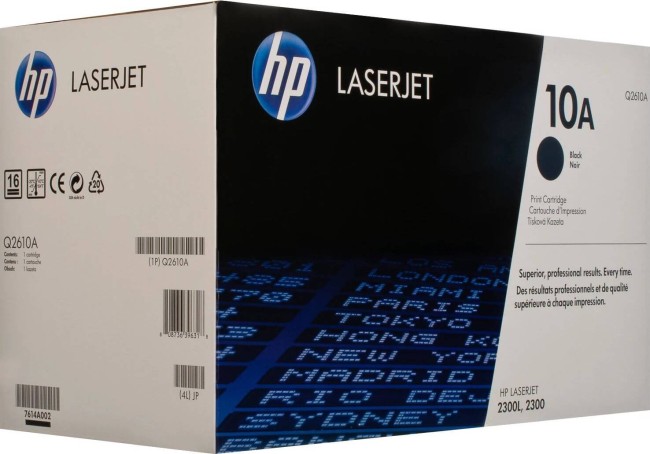Q2610A (10A) оригинальный картридж HP для принтера HP LaserJet 2300/ 2300n/ 2300d/ 2300dn/ 2300dtn/ 2300l/ 2300ln black, 6000 страниц Q2610A (10A) оригинальный картридж HP для принтера HP LaserJet 2300/ 2300n/ 2300d/ 2300dn/ 2300dtn/ 2300l/ 2300ln black, 6000 страниц