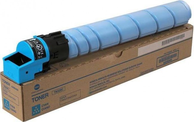 Картридж Konica-Minolta TN-328C (AAV8450) оригинальный для принтера Konica-Minolta C250i/ C300i/ C360i, голубой, 26000 стр.