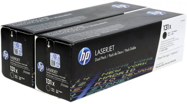 Картридж HP CF210XD (131X) Black оригинальный для HP Color LaserJet Pro 200 M251/ MFP M276, чёрный, увеличенный, двойная упаковка, 2*2400 страниц
