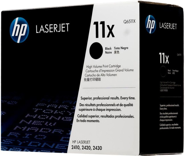 Q6511X (11X) оригинальный картридж HP для принтера HP LaserJet 2400/ 2410/ 2420/ 2420d/ 2420n/ 2420dn/ 2430/ 2430n/ 2430t/ 2430tn/ 2430dtn black, 12000 страниц