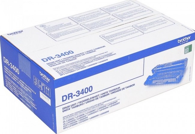 DR-3400 оригинальный фотобарабан Brother для принтеров Brother HL-L5000/ L5100/ L6250/ L6300/ L6400, DCP-L5500/ L6600, MFC-L5700/ L5750/ L6800/ L6900 black (50 000 стр.)
