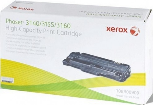 Картридж XEROX 108R00909 для XEROX PHASER 3140/3155/3160 оригинальный ув.емкости 2500 стр.  Картридж XEROX 108R00909 для XEROX PHASER 3140/3155/3160 оригинальный ув.емкости 2500 стр.