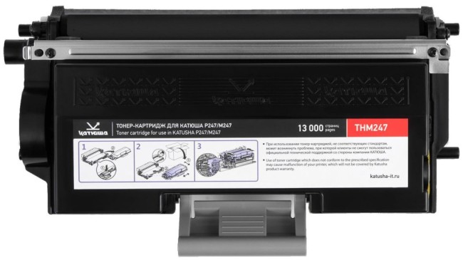 Картридж Катюша THM247 оригинальный для Катюша P247/ M247, чёрный, увеличенный, 13000 страниц