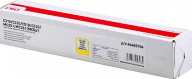 44469714/44469704 Тонер-картридж OKI C310/C330/C510/C530/MC351/MC361/MC561, 2k желтый 44469714/44469704 Тонер-картридж OKI C310/C330/C510/C530/MC351/MC361/MC561, 2k желтый