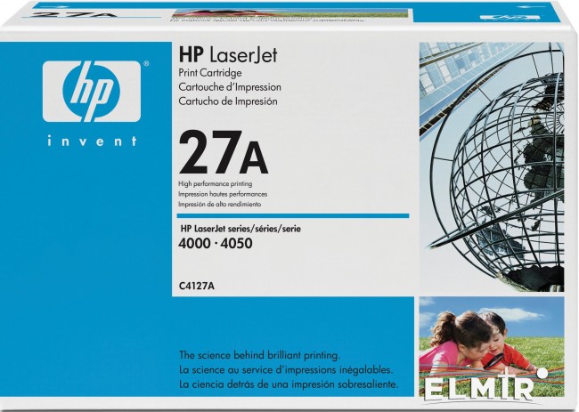 C4127A (27A) оригинальный картридж HP для принтера HP LaserJet 4000/ 4000T/ 4000N/ 4000TN/ 4050/ 4050n/ 4050t/ 4050tn black, 6000 страниц