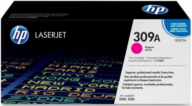 Q2673A (309A) оригинальный картридж HP для принтера HP Color LaserJet 3500/ 3550/ 3550n magenta, 4000 страниц Q2673A (309A) оригинальный картридж HP для принтера HP Color LaserJet 3500/ 3550/ 3550n magenta, 4000 страниц