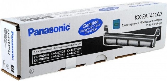 Тонер-картридж PANASONIC KX-FAT411A7/E (KX-MB2000/2010/2020/2025/2030/1900/2051/2061) (т,о) 2k