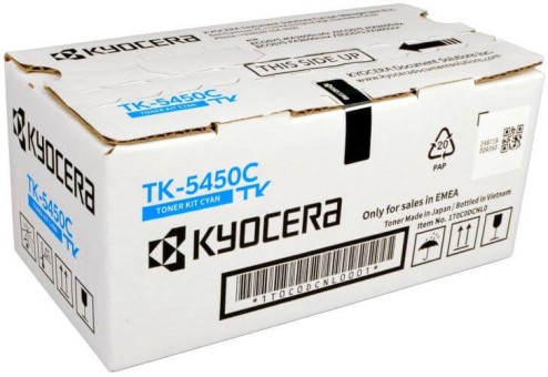 Картридж Kyocera TK-5450C (1T0C0DCNL0) Cyan оригинальный для Kyocera ECOSYS PA2600cx/ PA2600cwx/ MA2600cfx/ MA2600cwfx, голубой, 3200 страниц