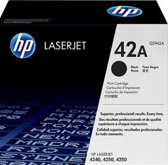 Q5942A (42A) оригинальный картридж HP для принтера HP LaserJet 4240/ 4240n/ 4250/ 4250n/ 4250tn/ 4250dtn/ 4250dtnsl/ 4350/ 4350n/ 4350tn/ 4350dtn/ 4350dtns black, 10000 страниц Q5942A (42A) оригинальный картридж HP для принтера HP LaserJet 4240/ 4240n/ 4250/ 4250n/ 4250tn/ 4250dtn/ 4250dtnsl/ 4350/ 4350n/ 4350tn/ 4350dtn/ 4350dtns black, 10000 страниц