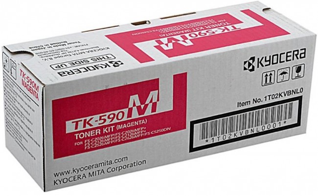 TK-590M (1T02KVBNL0) оригинальный картридж Kyocera для принтера Kyocera FS-C2026MFP/ FS-C2126MFP/ FS-C2526MFP/ FS-C2626MFP/ FS-C5250DN/ Ecosys M6026/ P6026CDN/ P6526CDN magenta, 5000 страниц TK-590M (1T02KVBNL0) оригинальный картридж Kyocera для принтера Kyocera FS-C2026MFP/ FS-C2126MFP/ FS-C2526MFP/ FS-C2626MFP/ FS-C5250DN/ Ecosys M6026/ P6026CDN/ P6526CDN magenta, 5000 страниц