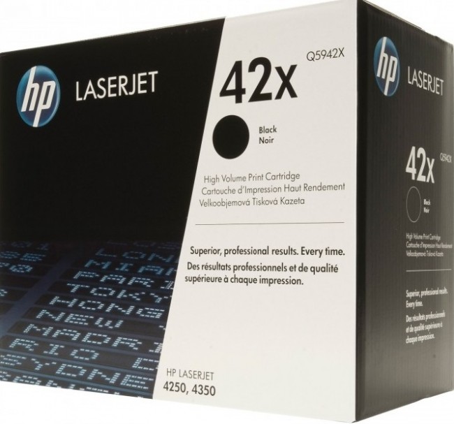 Q5942X (42X) оригинальный картридж HP для принтера HP LaserJet 4240/ 4240n/ 4250/ 4250n/ 4250tn/ 4250dtn/ 4250dtnsl/ 4350/ 4350n/ 4350tn/ 4350dtn/ 4350dtns black, 20000 страниц Q5942X (42X) оригинальный картридж HP для принтера HP LaserJet 4240/ 4240n/ 4250/ 4250n/ 4250tn/ 4250dtn/ 4250dtnsl/ 4350/ 4350n/ 4350tn/ 4350dtn/ 4350dtns black, 20000 страниц