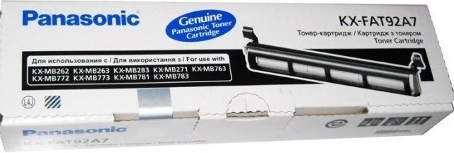 Тонер-картридж PANASONIC KX-FAT92A7/E (KX-MB262/263/271/763/772/773/781/783) (т,о) 2к Тонер-картридж PANASONIC KX-FAT92A7/E (KX-MB262/263/271/763/772/773/781/783) (т,о) 2к