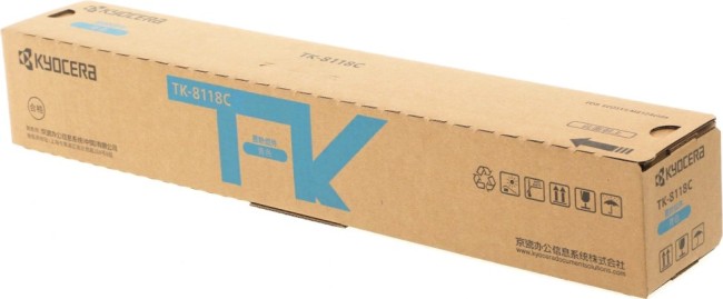 Картридж Kyocera TK-8118C (1T02P3CCN0) ASIA Cyan оригинальный для Kyocera ECOSYS M8124cidn/ M8130cidn, голубой, 6000 стр.