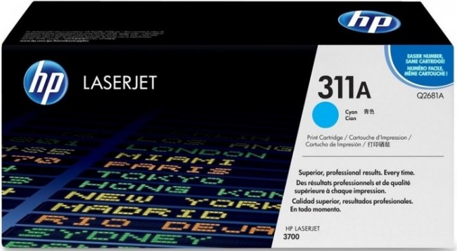 Q2681A (311A) оригинальный картридж HP для принтера HP Color LaserJet 3700 cyan, 6000 страниц