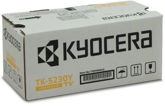 Картридж Kyocera TK-5230Y (1T02R9ANL0) Yellow оригинальный для Kyocera ECOSYS P5021cdn/ P5021cdw/ M5521cdn/ M5521cdw, жёлтый, увеличенный, 2200 страниц