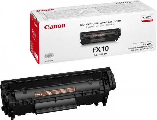 Canon FX-10 0263B002 оригинальный картридж для принтера Canon i-SENSYS MF4018/MF4120/MF4140/MF4150/ MF4270/MF4320d/MF4330d/MF4340d/MF4350d/MF4370dn/MF4380dn/MF4660PL/ MF4690PL; Canon Fax-L100/L120/L140/L160; 2000 страниц Canon FX-10 0263B002 оригинальный картридж для принтера Canon i-SENSYS MF4018/MF4120/MF4140/MF4150/ MF4270/MF4320d/MF4330d/MF4340d/MF4350d/MF4370dn/MF4380dn/MF4660PL/ MF4690PL; Canon Fax-L100/L120/L140/L160; 2000 страниц