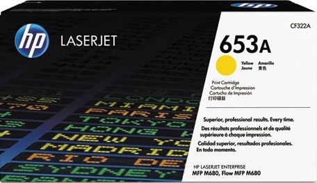 CF322A (653A) оригинальный картридж HP для принтера HP Color LaserJet Enterprise M651/ M680dn/ M680f/ M680z Yellow, 16500 страниц