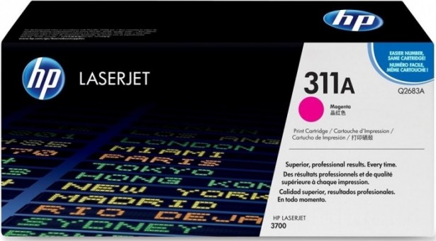 Q2683A (311A) оригинальный картридж HP для принтера HP Color LaserJet 3700 magenta, 6000 страниц Q2683A (311A) оригинальный картридж HP для принтера HP Color LaserJet 3700 magenta, 6000 страниц