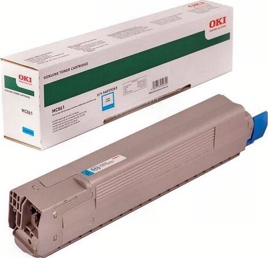 44059263 Тонер-картридж OKI для MC851/861 10 К синий оригинал 44059263 Тонер-картридж OKI для MC851/861 10 К синий оригинал